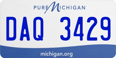 MI license plate DAQ3429
