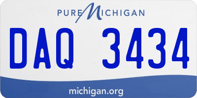 MI license plate DAQ3434