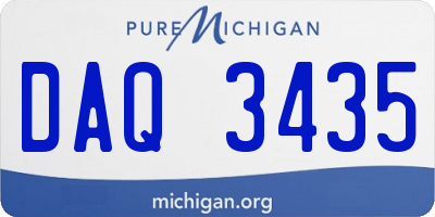 MI license plate DAQ3435