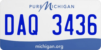 MI license plate DAQ3436
