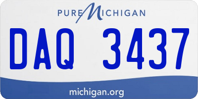 MI license plate DAQ3437
