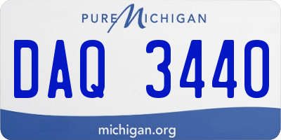 MI license plate DAQ3440