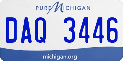 MI license plate DAQ3446
