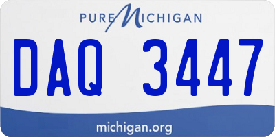 MI license plate DAQ3447