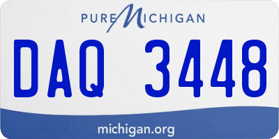 MI license plate DAQ3448