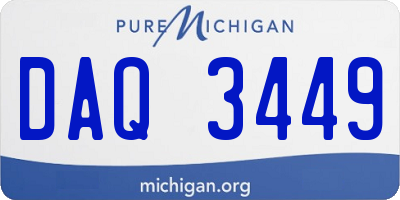 MI license plate DAQ3449