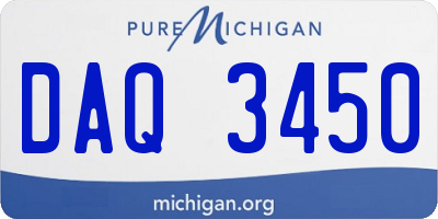MI license plate DAQ3450