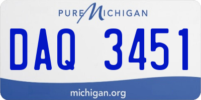 MI license plate DAQ3451
