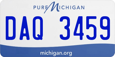 MI license plate DAQ3459