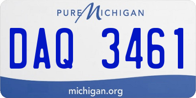 MI license plate DAQ3461