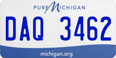 MI license plate DAQ3462