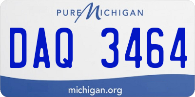 MI license plate DAQ3464