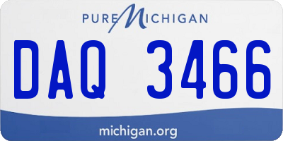 MI license plate DAQ3466