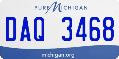 MI license plate DAQ3468