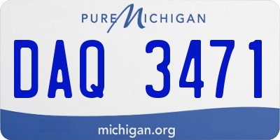 MI license plate DAQ3471