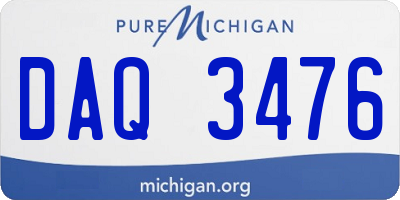 MI license plate DAQ3476