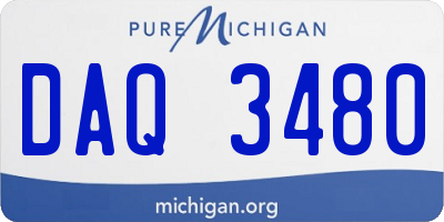 MI license plate DAQ3480