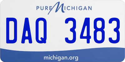 MI license plate DAQ3483