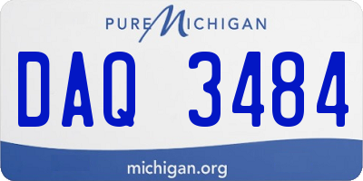 MI license plate DAQ3484