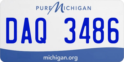 MI license plate DAQ3486