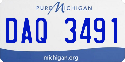 MI license plate DAQ3491