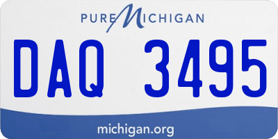 MI license plate DAQ3495