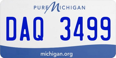 MI license plate DAQ3499