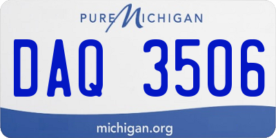 MI license plate DAQ3506