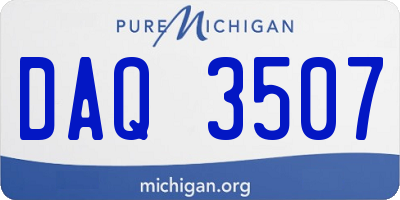 MI license plate DAQ3507