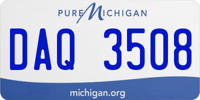 MI license plate DAQ3508