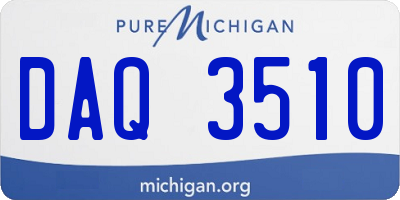 MI license plate DAQ3510