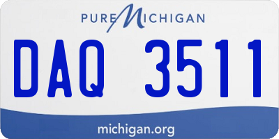 MI license plate DAQ3511