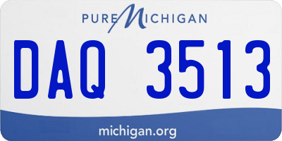 MI license plate DAQ3513