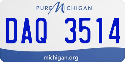 MI license plate DAQ3514