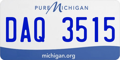 MI license plate DAQ3515
