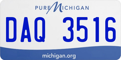 MI license plate DAQ3516