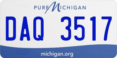 MI license plate DAQ3517