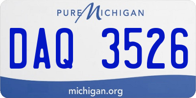 MI license plate DAQ3526