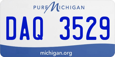 MI license plate DAQ3529