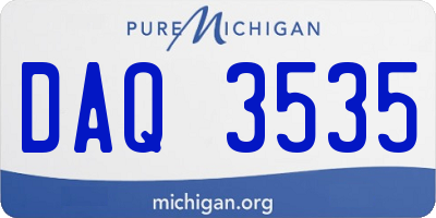 MI license plate DAQ3535
