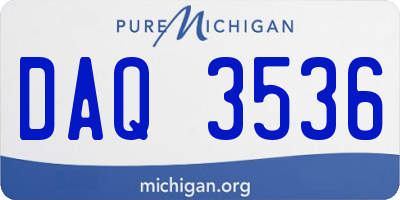 MI license plate DAQ3536