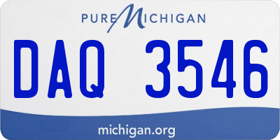 MI license plate DAQ3546