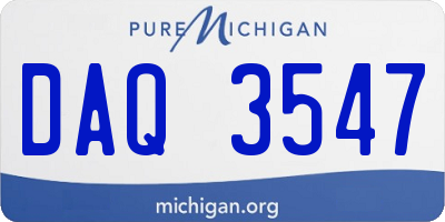 MI license plate DAQ3547