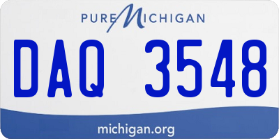 MI license plate DAQ3548