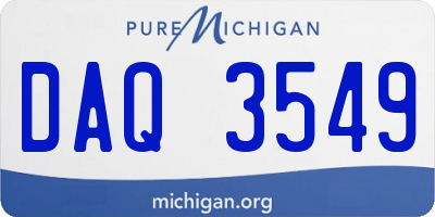 MI license plate DAQ3549