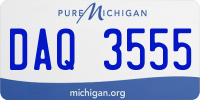 MI license plate DAQ3555