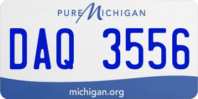 MI license plate DAQ3556