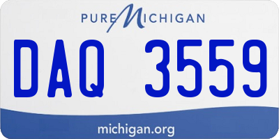 MI license plate DAQ3559
