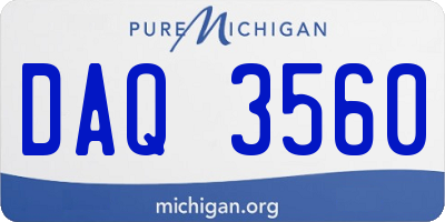 MI license plate DAQ3560