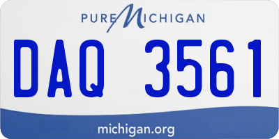 MI license plate DAQ3561